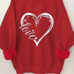 Valentine’s Day Red Love Heart Women's Top
